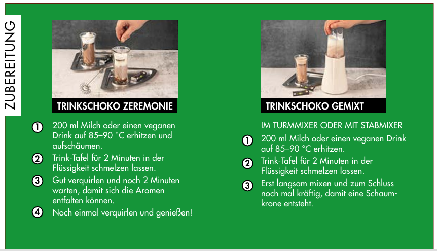 Trinkschokolade Honig Zimt - Zotter