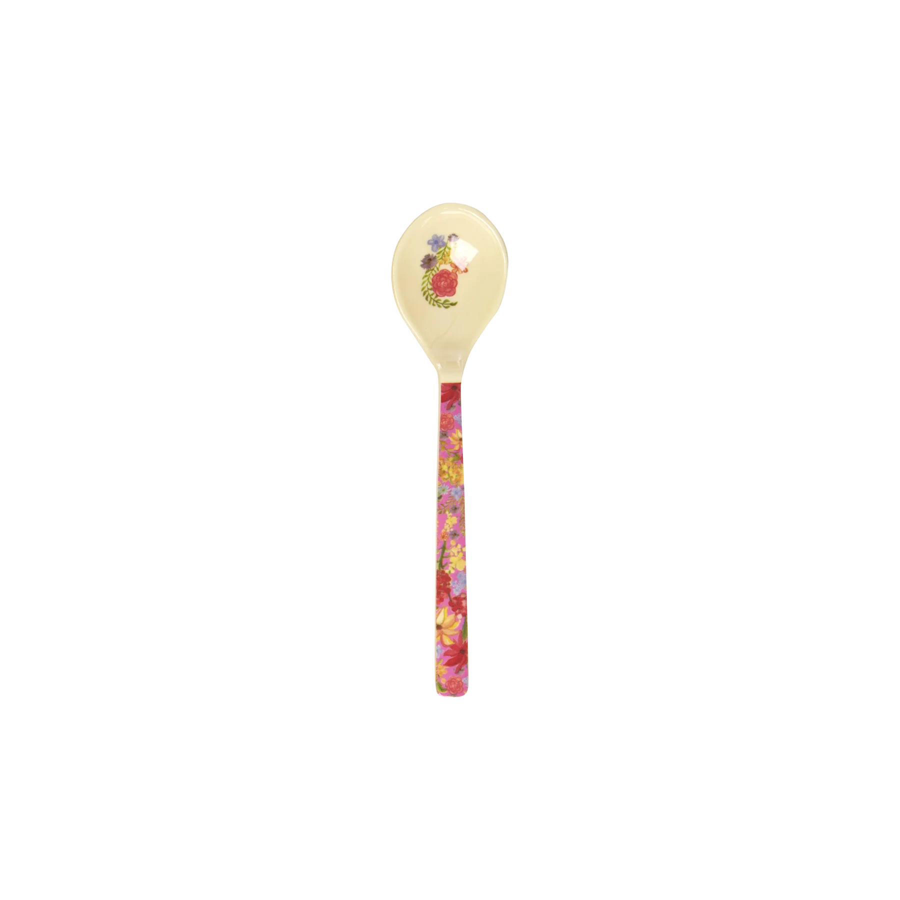 Melamin Teeöffel - Flower Print - Rice 