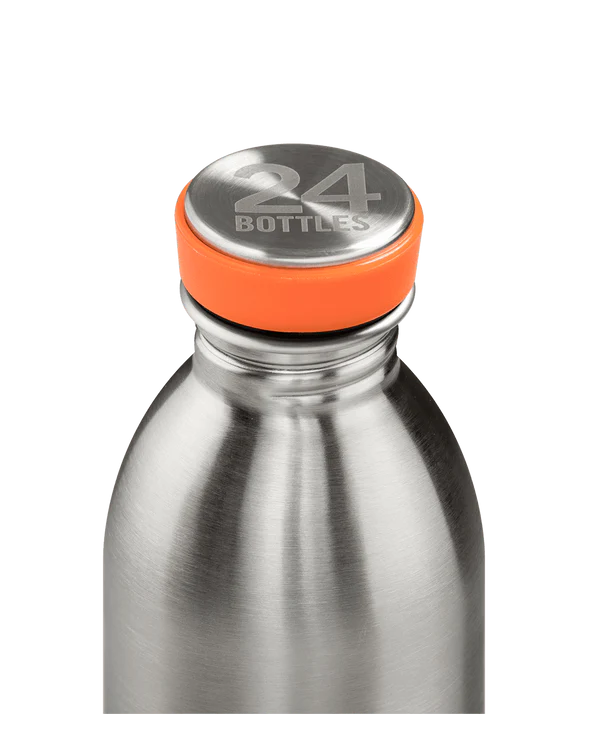 Trinkflasche Urban 0,5 l Brushed Steel - 24BOTTLES