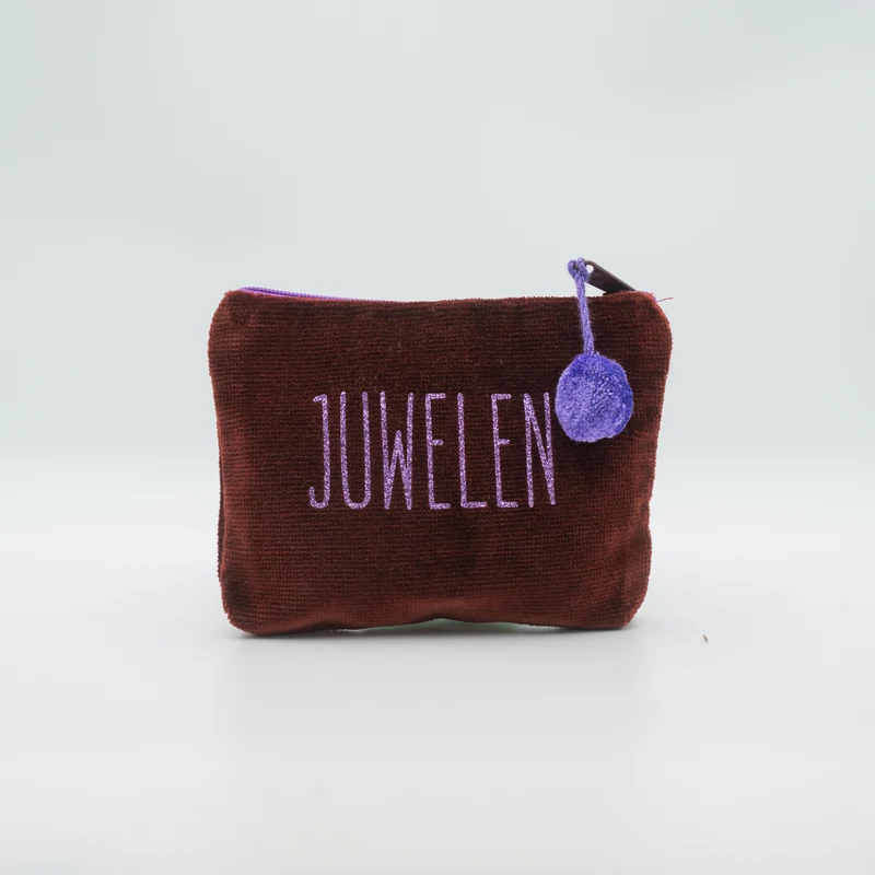 Kosmetiktasche Mini Juwelen  - Bordeaux Lila - Frau Heidelberg