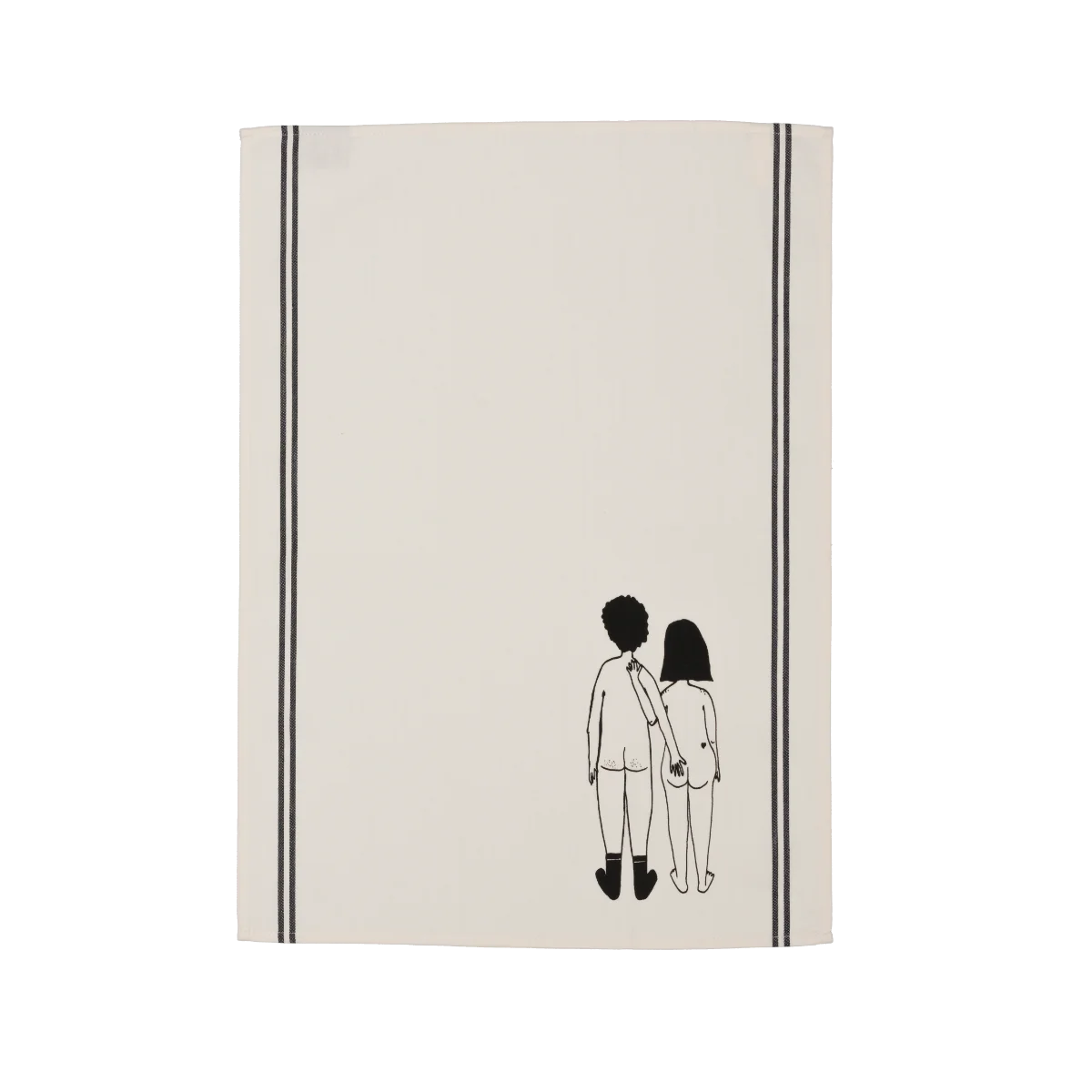 Geschirrtuch naked couple back -  Helen B 