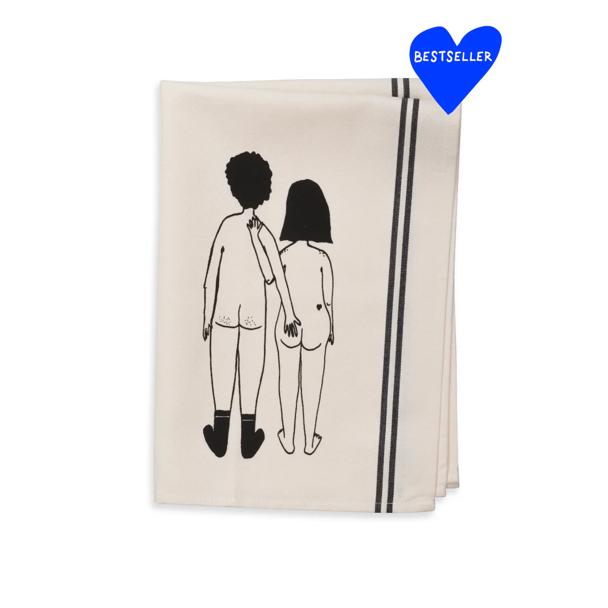 Geschirrtuch naked couple back -  Helen B 