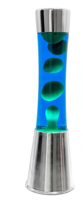 Lavalampe Chrom blau grün - 41,5 cm - Fisura 