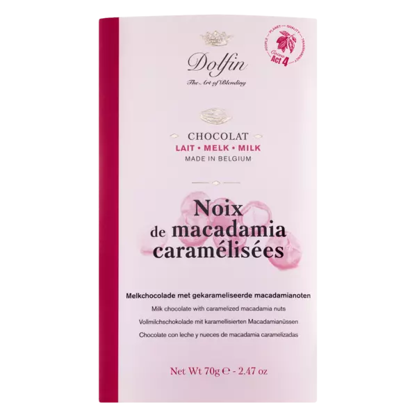 Schokolade mit karamellisierten Macadamianüssen DOLFIN - Viani