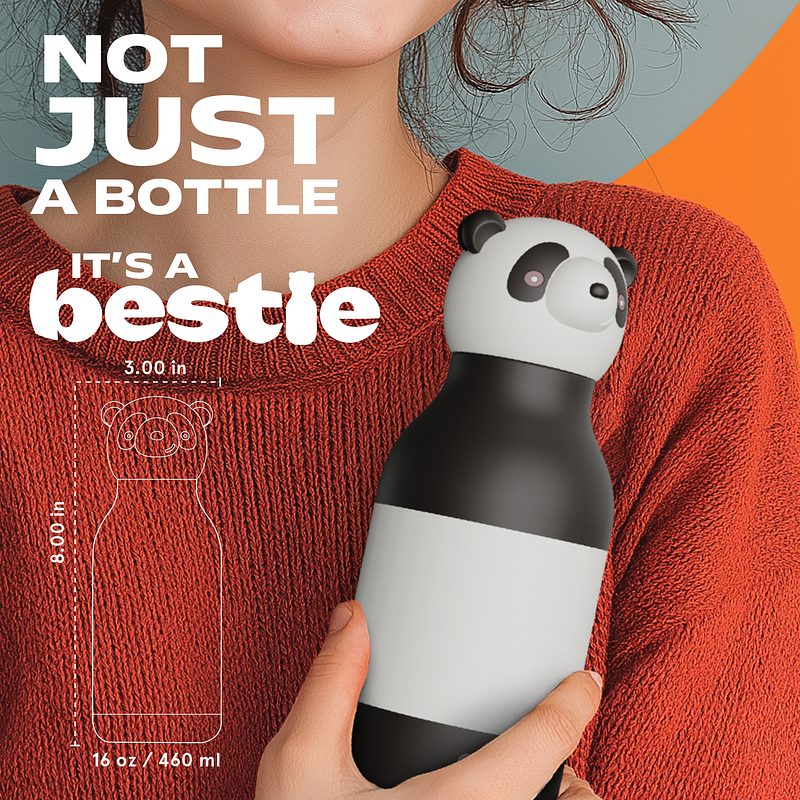 Bestie Kinder Trinkflasche Panda - ASOBU