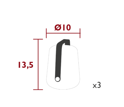  Balad Set mit 3 Lampen lehmgrau - Fermob 