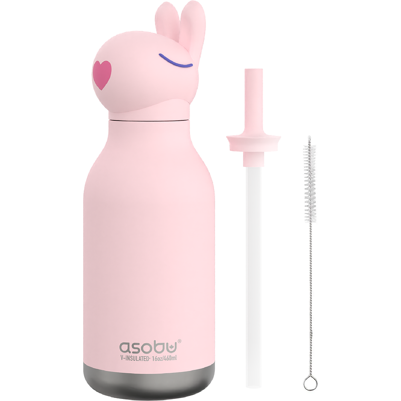 Bestie Kinder Trinkflasche  rosa Hase - ASOBU