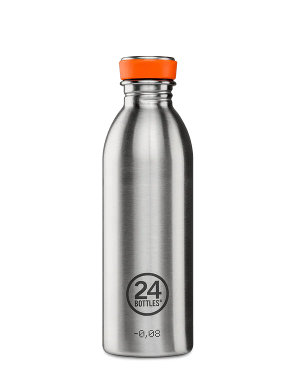 Trinkflasche Urban 0,5 l Brushed Steel - 24BOTTLES