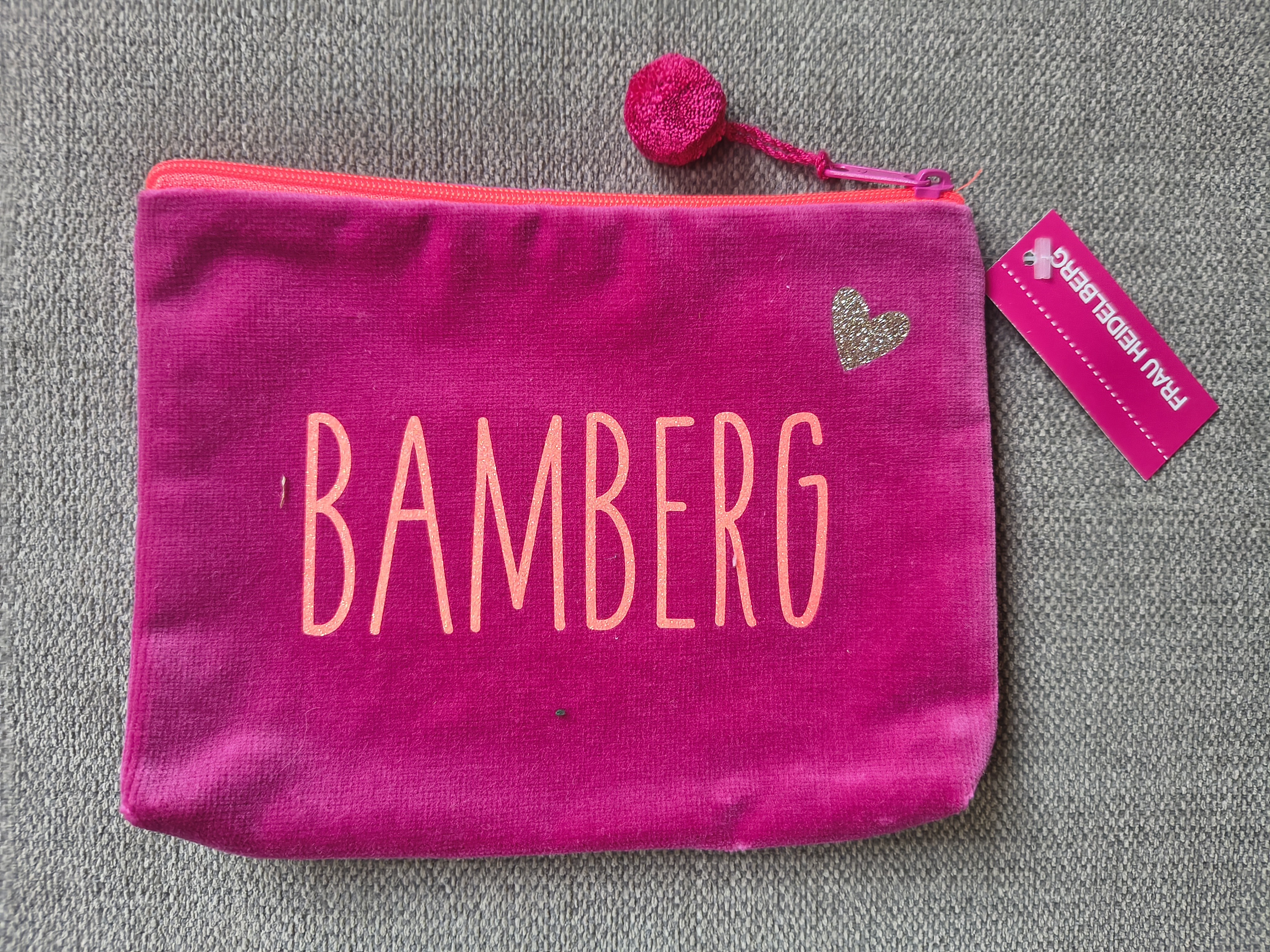 Kosmetiktasche Medium Bamberg - Pink Lachs - Frau Heidelberg 