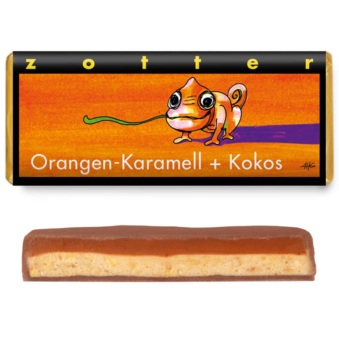 Orangen - Karamell + Kokos - Zotter  