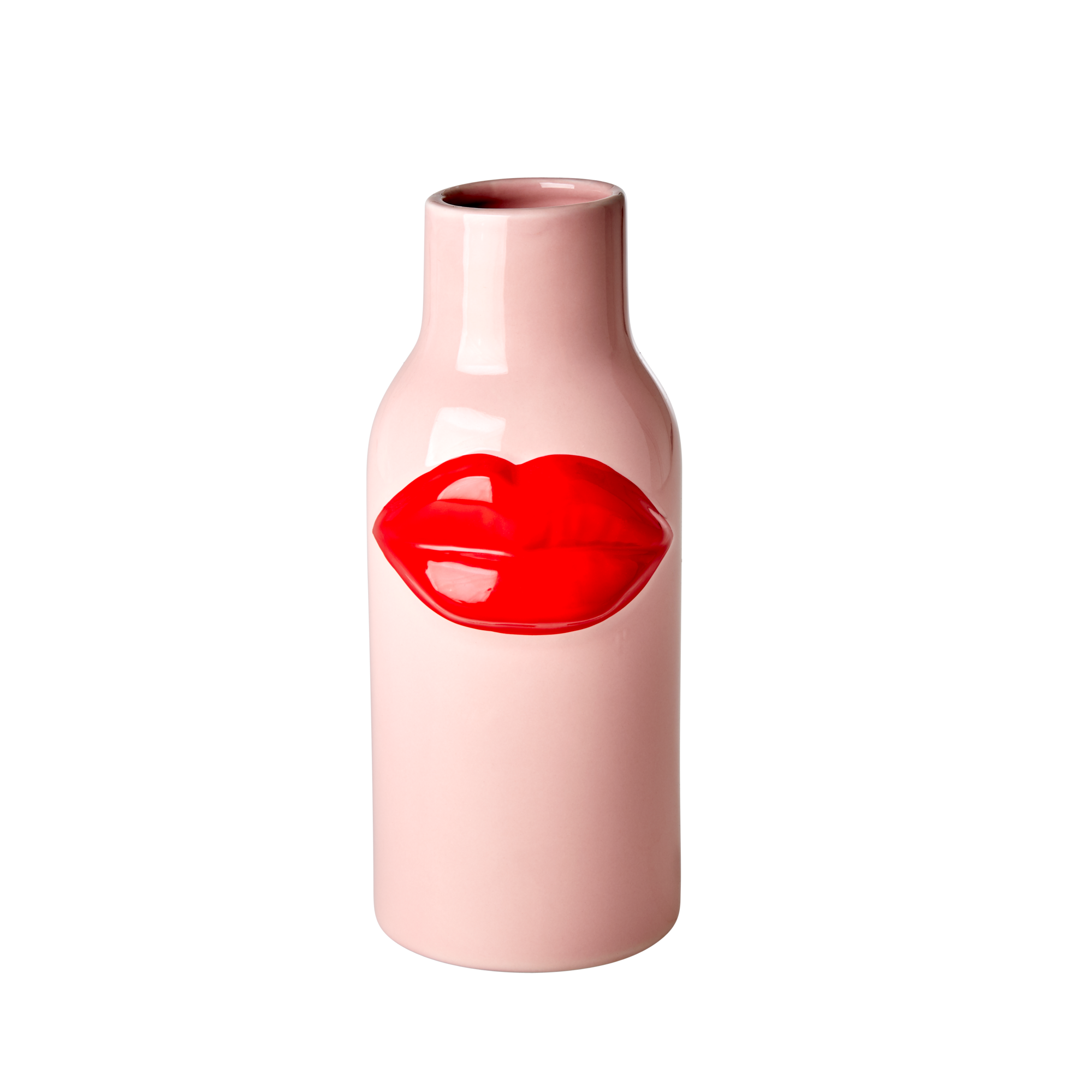 Große Keramik Vase Lippen - Pink - Rice