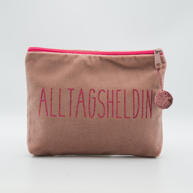 Kosmetiktasche Medium Alltagsheldin - Puder Pink - Frau Heidelberg 